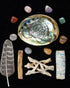 Sage Smudge Kit ~ White Sage Bundle ~ 8 Healing Chakra Stones ~ Abalone Shell & Stand ~ Smudging Feather ~ Cleanse Guide/Blessings ~ Smoke Cleansing Sage Smudge Sticks Healing Growing Manifesting
