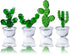 H&D HYALINE & DORA 4pcs Handmade Glass Blown Cactus Cute Crystal Art Cactus Figurines Collectibles Desk Tabletop Simulation Plants Decorations