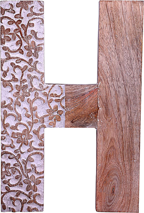 Decorative Wood Letter | Standing and Hanging Wooden Alphabets Block for Wall Decor | Shabby Chic Wood Block Letter for Wall Table | Alphabet Letter for Home Bedroom Birthday Housewarming Party