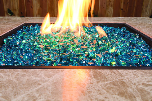 Bond Manufacturing 67994 LavaGlass Mini Fire Pit Dispersion Glass, Bodega Blue