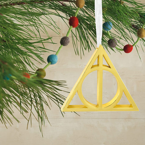 Hallmark Harry Potter Deathly Hallows Symbol Metal Christmas Ornament