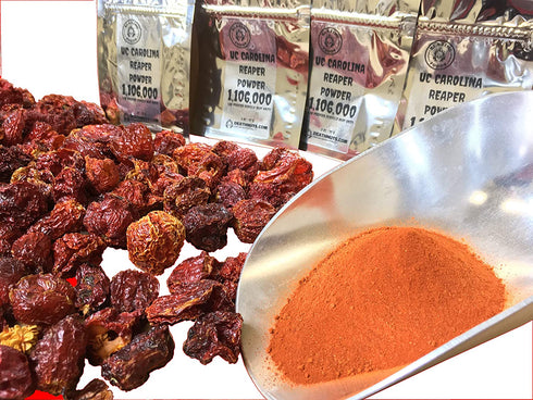 Carolina Reaper Chili Pepper Powder - our product was 3rd Party HPLC Lab tested verified hottest on market - click to view lab report worlds hottest
