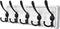 Dseap Coat Rack Wall Mounted - 5 Tri Hooks, Heavy Duty, Wooden Wall Coat Hanger Coat Hook for Clothes Hat Jacket Clothing, White & Black