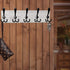 Dseap Coat Rack Wall Mounted - 5 Tri Hooks, Heavy Duty, Wooden Wall Coat Hanger Coat Hook for Clothes Hat Jacket Clothing, White & Black