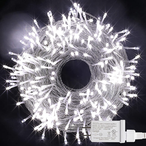 300 LED Christmas Lights, 108.6 Ft Xmas String Light 8 Modes Plug-in Waterproof Mini Lights for Indoor and Outdoor, Holiday Christmas Tree Wedding Party Bedroom Decorations (White )