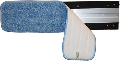 Nine Forty 36 Inch Microfiber Wet or Dry Flat Hardwood Floor Dust Mop Head Refill | Replacement Pads | Washable Industrial Commercial Supplies (2 Pack)