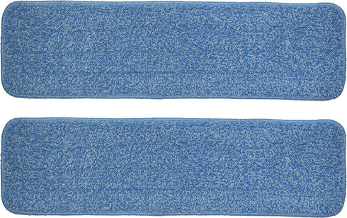 Nine Forty 36 Inch Microfiber Wet or Dry Flat Hardwood Floor Dust Mop Head Refill | Replacement Pads | Washable Industrial Commercial Supplies (2 Pack)