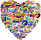 Pride Stickers, 100-Piece LGBTQ Rainbow Stickers, Vinyl LGBT Gay Pride Stickers for Laptops, Water Bottles, Luggage, Scrapbooking