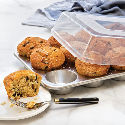Nordic Ware Naturals 12 Cavity Muffin Pan with High-Domed Lid