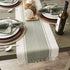 DII Dobby Stripe Woven Table Runner, 13x108-inch, Artichoke Green