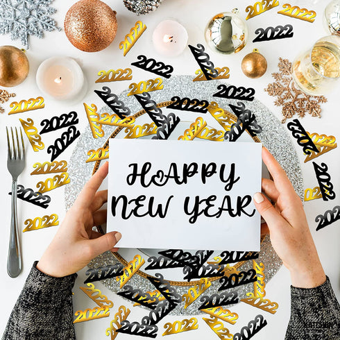Black and Gold Graduation Confetti 2022 - 1.8 Ounce | Class of 2022 Confetti Graduation Decorations | Class of 2022 Decorations | Graduation Table Decorations | Graduation Centerpieces for Tables 2022