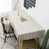 Home Brilliant Faux Linen Tablecloth Rectangular Table Cloth for Rectangle Tables 6 Foot for Kitchen Dinning Striped Tabletop Decoration (52 x 72 Inch, Light Linen)
