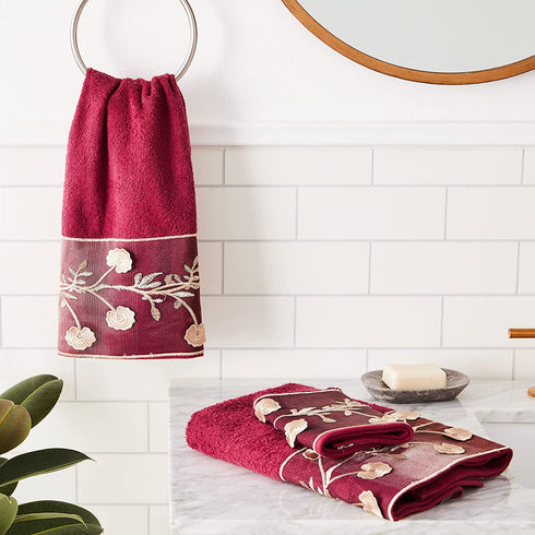 Popular Bath 970425 Ombre Rose, Towel Set 3PC, Burgundy