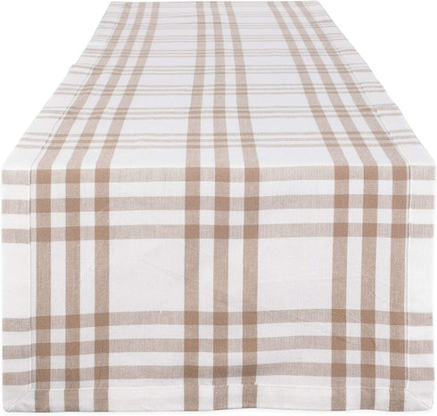 DII Home Sweet Farmhouse Table Top Collection Stylish D©cor for Family Dinners, Dinner Parties, Weddings & Everyday Use, Table Runner, 14 x 108, Stone Plaid