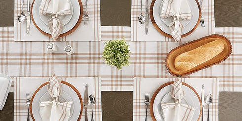 DII Home Sweet Farmhouse Table Top Collection Stylish D©cor for Family Dinners, Dinner Parties, Weddings & Everyday Use, Table Runner, 14 x 108, Stone Plaid