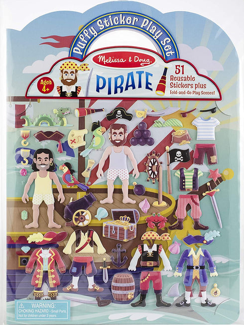 Melissa & Doug Puffy Sticker Activity Book: Pirates - 51 Reusable Stickers