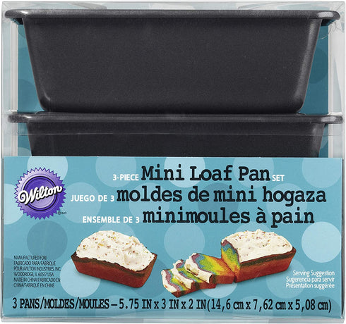 Wilton Non-Stick Mini Loaf Pan Set, 3-Piece