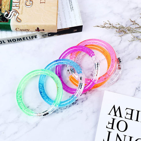 24 Pack Glow Sticks Bracelet Glow in The Dark, 6 Color LED Bracelets Party Supplies for Kids and Adults Led Glow Party Accessories Light Up Toys Bulk
