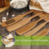 Wood Spurtles Kitchen Set, Acacia Wooden Kitchen Utensil Set,Wood Cooking Utensil, 100% Healthy Hard And Durable Wood Kitchen Utensils For Salad Stir, Cake Make And Pan-Fried Steak (5)
