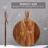 Silkceram Acacia Wood Pizza Peel, Round 12 Inch Wooden Cutting Boards, Cheese Paddle Board, Bread and Crackers Platter Serving Board 16"x12"x0.5"