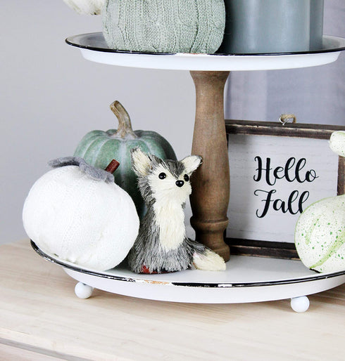 AuldHome Woodland Friends Figurines (Set of 3); Forest Animals Decor for Fall, Christmas, Winter and Themed Decor or Parties