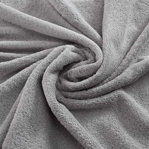 Qute Home 4-Piece Hand Towels Set, 100% Turkish Cotton Premium Quality Towels for Bathroom, Quick Dry Soft and Absorbent Turkish Towel Perfect for Daily Use, Set Includes 4 Hand Towels (Grey)