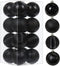 3.14" Christmas Ball Ornaments 16 Pcs Christmas Tree Decorations Set Shatterproof Black Big Christmas Ornaments Balls with Hanging Loop for Holiday Party Wreath Xmas Tree Decor