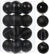 3.14" Christmas Ball Ornaments 16 Pcs Christmas Tree Decorations Set Shatterproof Black Big Christmas Ornaments Balls with Hanging Loop for Holiday Party Wreath Xmas Tree Decor