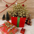 winemana 24 Pack 8 Inch Christmas Glitter Faux Winter Berry Sprigs, Artificial Sparking Red Berries Ornaments for Christmas Tree DIY Crafts Wreath Garland Decor (Gold)