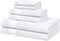 Amazon Basics Performance Bath Towels, 6 Piece Set, White