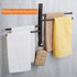 Towel Rack, 4-Arm Swivel Towel Hanger for Bathroom, Towel Bars Swing Out Wall Mounted Towel Racks Oil Rubbed Bronze
