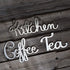 Way Of Hearts - Stainless Steel Metal Tea Sign for Kitchen Wall Decor - 7.4" x 4.9" Polished Silver Kitchen Wall Art - Decoration for Tea and Coffee Station - Including hardware set