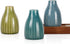 Vase Set of 3, Decorative Ceramic Flower Vase, Vase for Decor Home Living Room Office Parties Wedding, 3.7" Wide 5.5" Tall (Yellow, Green, Blue)
