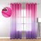 Purple and Pink Sheer Curtains for Girls Bedroom Decor 2 Panels Grommet Faux Linen Ombre Window Semi Sheer Curtains for Living Room Decoration All Year Girls Gift Wedding Party Backdrop 84 Inch Length