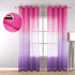 Purple and Pink Sheer Curtains for Girls Bedroom Decor 2 Panels Grommet Faux Linen Ombre Window Semi Sheer Curtains for Living Room Decoration All Year Girls Gift Wedding Party Backdrop 84 Inch Length