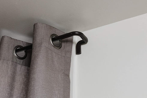 Umbra 242732-797-REM Twilight Single Curtain Rod Set Wrap Around Design is Ideal for Blackout or Room Darkening Panels, 28-48, Bronze