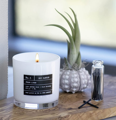 Lulu Candles - Apple Cinnamon (9 Oz.) - Highly Scented Premium Candles in Giftable Box for Home and Office - Vegan Soy Blend Jar Candle with 100% Cotton Wick - Slow Burning & Long Lasting
