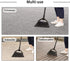 Eyliden Outdoor Broom Commercial Heavy-Duty with Long Handle Rough Surface Angle Brooms for Garages Courtyard Sidewalks Decks Perfect for Indoor Kitchen Room Office Lobby Sweeping (Black Broom)