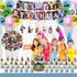 116Pcs Anime Birthday Party Decorations, Birthday Party Supplies Set for kids Include Banner, Cake Topper, Cupcake Topper, Balloons, Sticker Birthday Party Supplies for Girls and Boys Gifts Anime Birthday Decorations