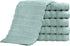 Classic Turkish Towels - 6 Pack Ribbed Wash Cloths for Your Body and Face -100% Cotton, Soft, Absorbent and Quick Dry Face Wash Towels (Spa Green, 13 x 13 Inches)