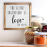 Secret Ingredient is Love Sign 12x12 Inch - Secret Ingredient is Love And Butter Sign, Farmhouse Dining Room Wall Decor, Wooden Made with Love And Butter Sign, Kitchen Decor for Counter, Pantry Sign