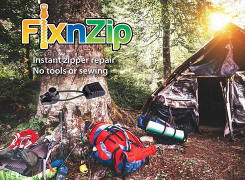 FixnZip 3 Pack (Large, Black Nickel) - See Size Guide - Universal Zipper Repair Kit for Jackets, Luggage, Bags - Backpack Zipper Replacement Repair Kit - Instant Zipper Fix - Made in the USA