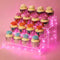 YestBuy Display Shelf Cake Stand 4 Tier Shelf Cupcake Stand Multifunctional and Durable Acrylic Stand Mounting Hardware Included Ideal for Desserts, Cosmetics, Glassware, Figurines