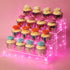 YestBuy Display Shelf Cake Stand 4 Tier Shelf Cupcake Stand Multifunctional and Durable Acrylic Stand Mounting Hardware Included Ideal for Desserts, Cosmetics, Glassware, Figurines