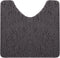 EFORPAD Curved U-Shaped Toilet Bathroom Rugs, 20 x 20 Inch, Chenille Non Slip Contoured Bath Mat Soft Absorbent Machine Washable Carpet for Bathroom Toilet, Grey