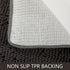EFORPAD Curved U-Shaped Toilet Bathroom Rugs, 20 x 20 Inch, Chenille Non Slip Contoured Bath Mat Soft Absorbent Machine Washable Carpet for Bathroom Toilet, Grey