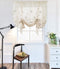 Molaxhome Roman Curtain Window Shades Sheers 46x63inch Rod Pocket, Embroidery Balloon Curtains Drapes 1 Panels for Kitchen Room (46x63inch, Flower)