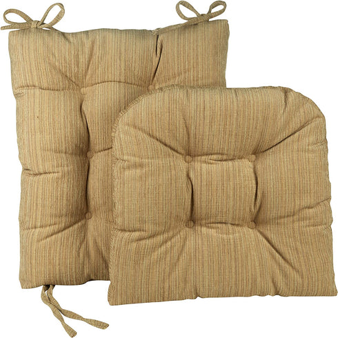The Gripper Non-Slip Jumbo Rocking Cushions for Living, Office, Dining Room or Nursery Use, 2 Piece Set-Seat and Seatback, 17"x17" Chair Pad, 1 Count (Pack of 1), Sand