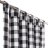 Check Tab Top Curtains, Farmhouse Cotton Curtains, Curtain 2 Panel Set, Gingham Plaid Cotton 50x108 Black/White Curtains, Reverse Window Panels, Curtain Drapes Panels, Bedroom Curtains, Set of 2