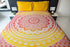 Ombre Mandala Bedspread with Pillow Covers, Indian Bohemian Tapestry Wall Hanging, Picnic Blanket or Hippie Beach Throw, Hippy Mandala Bedding for Bedroom Decor, Queen Size Sunset Hue Boho Tapestry